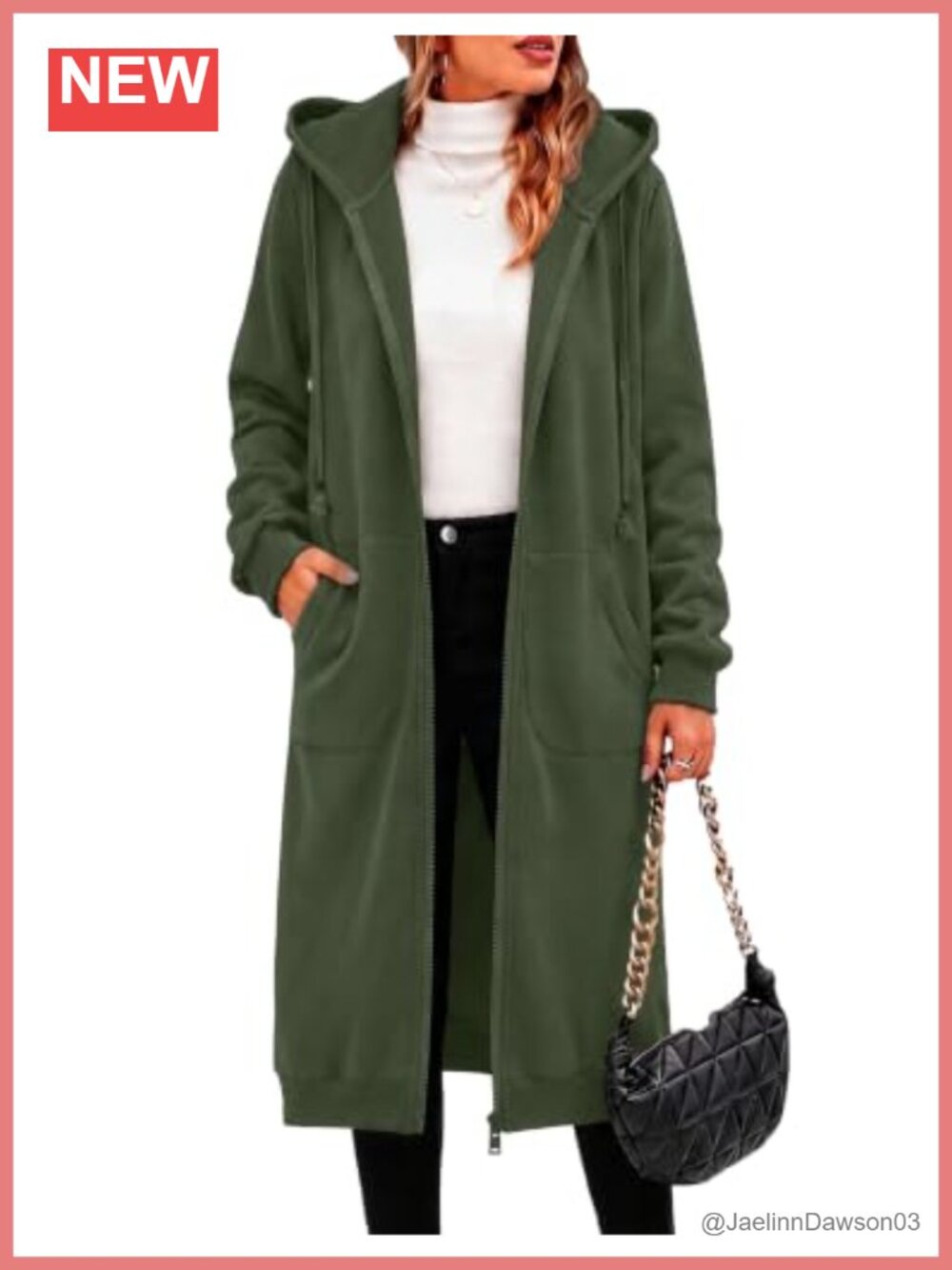Zeagoo Women's Zip Up Oversized Fleece Long Tunic Hoodie Sweatshirt Casual Long